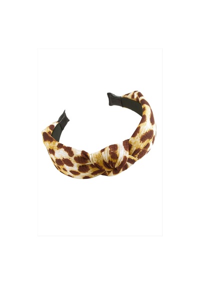 Lexroo Leopar Desenli Fiyong Taç - Sarı