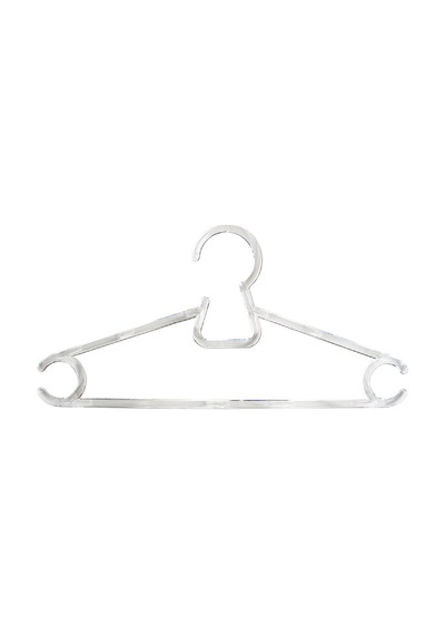 6'lı Kristal Elbise Askısı - Şeffaf - 40 Cm Çok Renkli