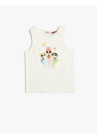 Koton Powerpuff Girls Atlet Lisanslı Pamuklu Ekru 4skg30153ak Ekru