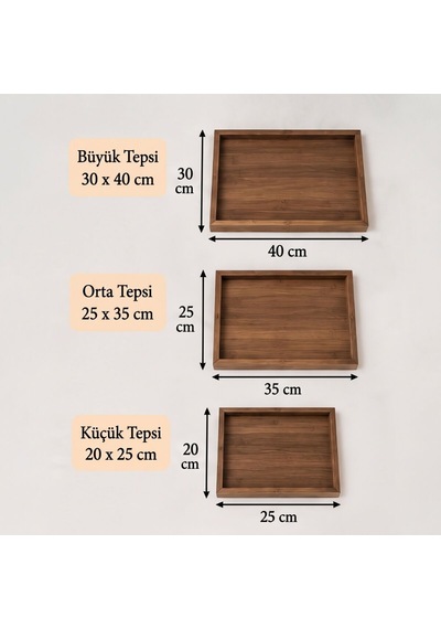 Akasya Üçlü Tepsi