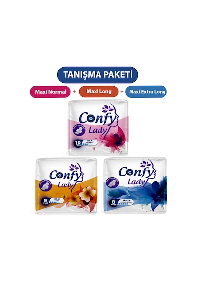 Confy Lady Maxi Hijyenik Ped Tanışma Paketi 27'li