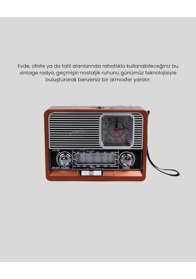 Radyo Nostaljik Tasarım Teknoloji Bir Arada - 5000