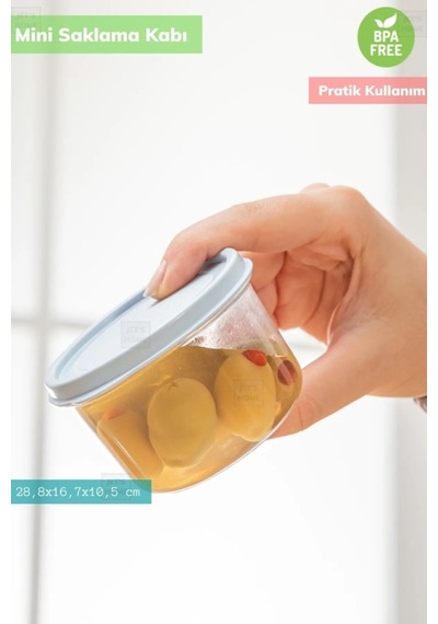 Süt & Mama Saklama Kabı 3 Lü Set Mini Yuvarlak Saklama Kabı Bpa Free 175 Ml Çok Renkli