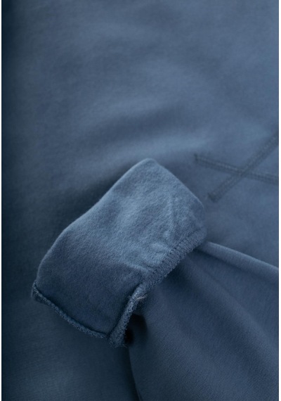 Cigit Basıc Karyoka Detaylı Sweatshirt Takım 3-8 Yaş İndigo Mavi İndigo