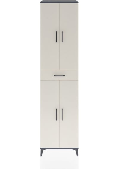 Hyperion Dolap 5 Raflı Tek Çekmeceli 4 Kapaklı 60x44x243 Antr... Antrasit Hyperion Dolap 5 Raflı Tek Çekmeceli 4 Kapaklı 60x44x243 Antr... Antrasit