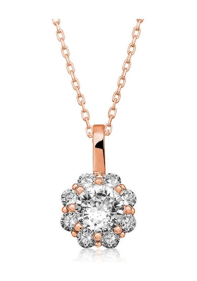 Gümüş Rose Çiçek Kolye Rose