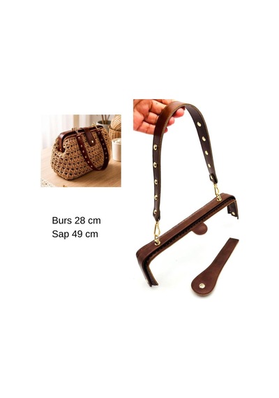 Çanta Aksesuar 28 Cm Lüks Model Çanta Seti Taba Light Gold Metalli Diğer