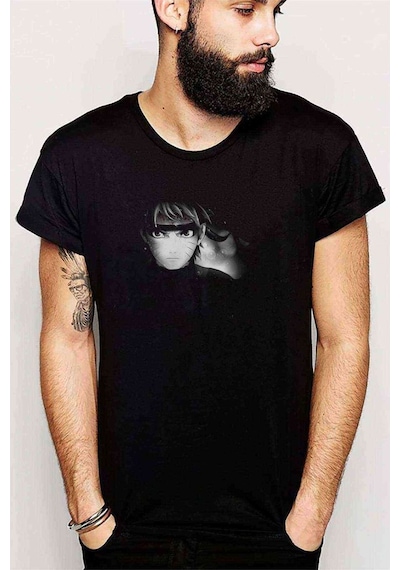 Uzumaki Naruto Sage Mode Baskılı Siyah Erkek Tshirt