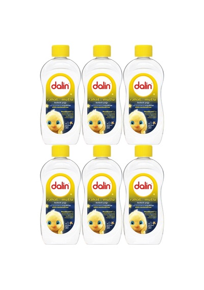 Dalin Rahat ve Mutlu Vanilya Kokulu Nemlendirici Bebek Yağı 300 ML x 6