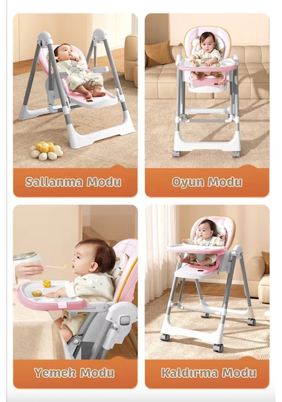 Baby Storch - Mama Sandalyesi - Sallanabilir Tekerlekli Katlanabilir