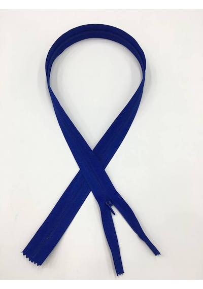 Gizli Elbise Fermuarı / Ekstra Kalın Diş / 70 Cm Saks Mavi