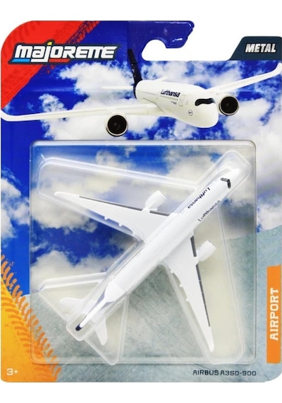 Metal Gövde Majorette Lufthansa Airbus A350 900 Ucak Modeli 11 Cm Serbest Tekerlek 1:64 Ölçek