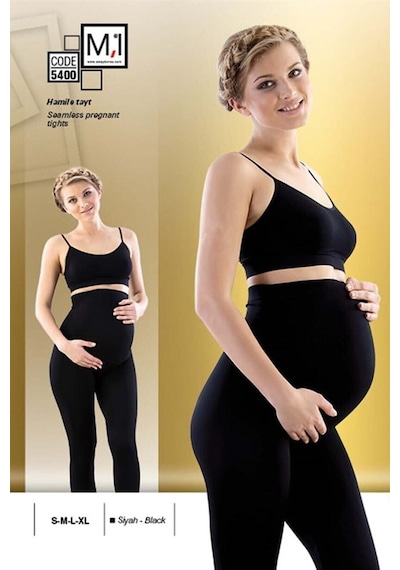 Bonbonetti Chocolate Baby & Kids Siyah Dikişsiz Toparlayıcı Soft Hamile Tayt Yeni Sezon 1 Adet Ekonomik