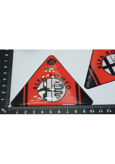 Dk Tuning Alfa Romeo Yonca Logo Yan Çamurluk 3d Kırmızı Damla Log