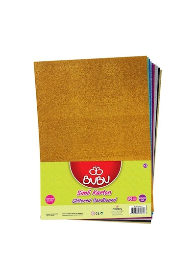 Bu-Bu Simli Karton 20X30 10 Renk Karışık