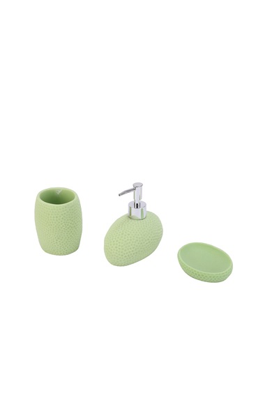 YEŞİL PETEK 3 LÜ BANYO SETİ 20x20x13cm Yeşil