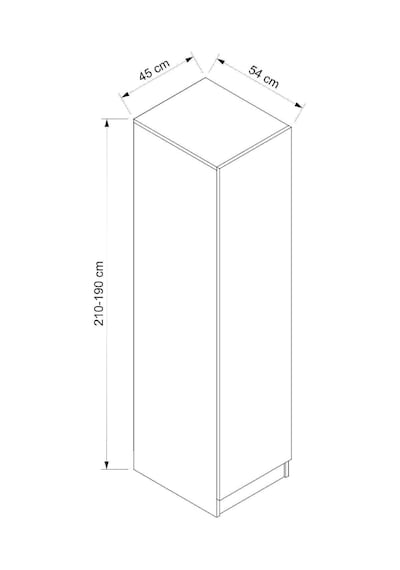 Minar Kale 1 Kapaklı Raflı Dolap Ant - Ant Çizgili Mebran 210cm
