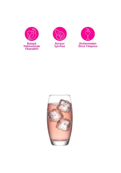 Lav Empire Cam Meşrubat Bardağı 6'lı 510 ml (Büyük Su Bardağı/Kokteyl Bardağı )