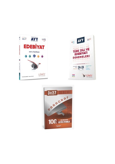 2027 2027 Limit Ayt Edebiyat Video Çözümlü Soru + Türk Dili Ve Edebiyatı 24x24 Deneme + Ankapade 3'lü Set