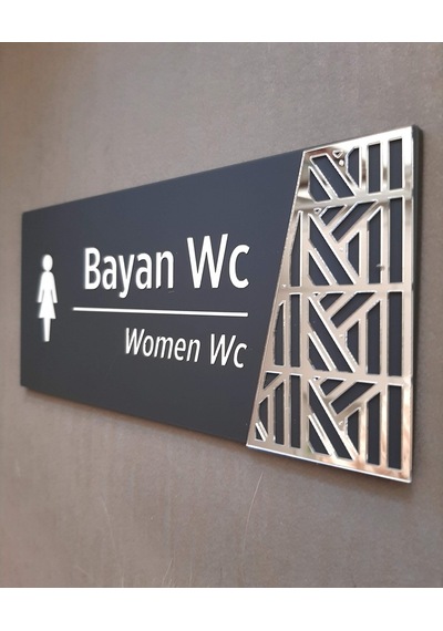 Soft Serisi Bayan Wc Yönlendirme Kapı Isimliği