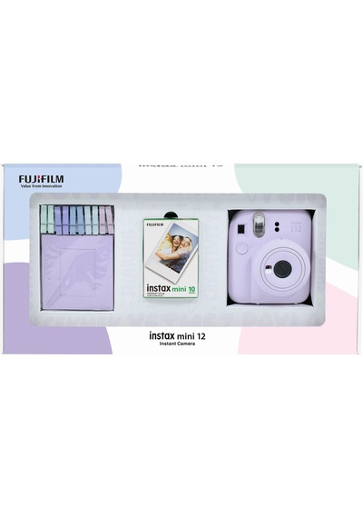 Fujifilm Instax Mini 12 Fotoğraf Makinesi + 10'lu Film + Mandal Lila