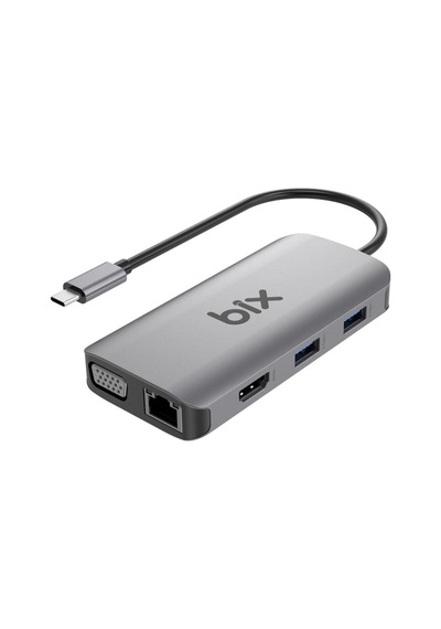 Bix Bx17Hb Type-C To Gigabit Ethernet Hdmı Pd Usb 3.2 Micro Sd/Sd