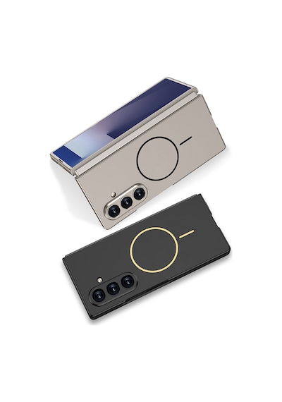 Galaxy Uyumlu Z Fold 7 Kılıf Wireless Şarj Özellikli Kıpta M-safe Ultra İnce Kapak Lacivert