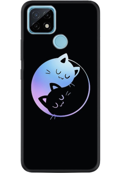 Realme C25 Kılıf Desenli Love Cats 1604