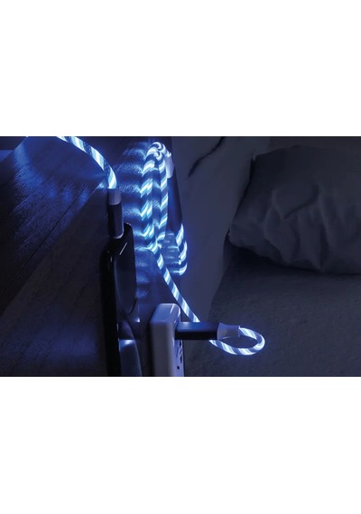 İthink K80C Usb To Type-c Led Işıklı Kablo Mavi