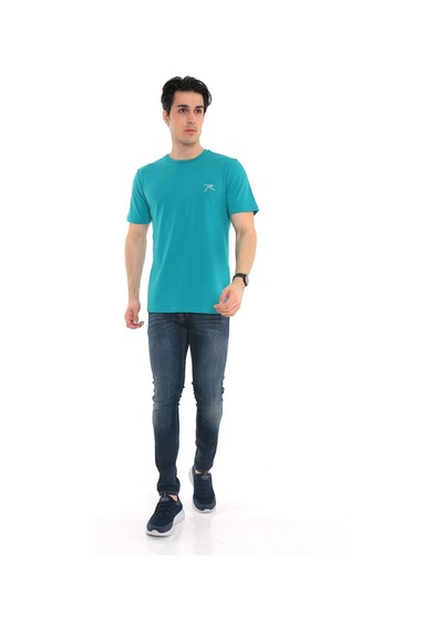 Raru Erkek %100 Pamuk T-Shirt Gravıs Mint