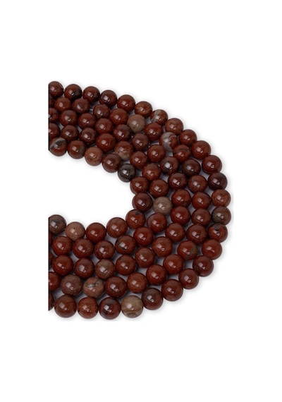 8 Mm Kırmızı Jasper Taşı Dizi Altın
