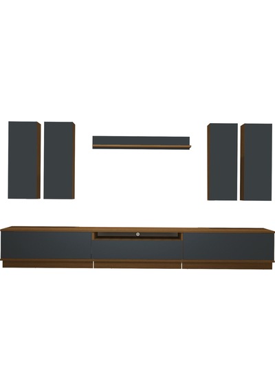 Decoraktiv Trendstyle 8ds Mdf Tv Ünitesi Tv Sehpası Ceviz - Antrasit