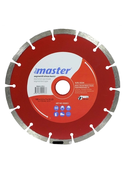 First Master Segmentli Elmas Kesici Disk 180 Mm