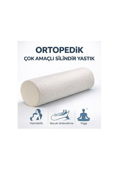 Visco Ortopedik Çok Amaçlı Silindir Yastık Boyun, Bel Ve Bacak Destekli Rulo Yastık Genel
