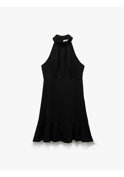 Koton Aerobin Kumaş Kolsuz Halter Yaka Mini Elbise Siyah 5sak80044pw Siyah Koton Aerobin Kumaş Kolsuz Halter Yaka Mini Elbise Siyah 5sak80044pw Siyah