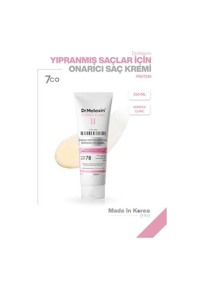 Keratin & Peptit İçeren Onarıcı Saç Bakım Kremi Yıpranmış Saçlar İçin Güçlendirici Bakım 250ml