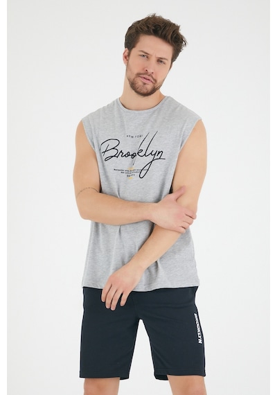 SPR22TS115  El Yazlılı Brooklyn Baskılı Tshırt