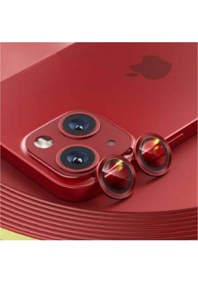 Apple Uyumlu iPhone  14 Kamera Lens Koruyucu Kırmızı