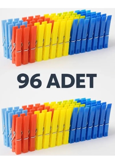 Çamaşır Mandalı 96 Adet Çamaşır Maşası 5 Tr Diğer