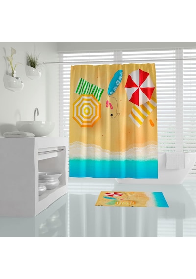 Zethome Summer Banyo Duş Perdesi Tek Kanat 1x180x200 Diğer