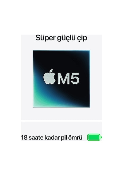 Apple Macbook Air Z1L0000M3 Apple M5 CPU-8 16 GB 512 GB SSD 13.6" Macos Dizüstü Bilgisayar