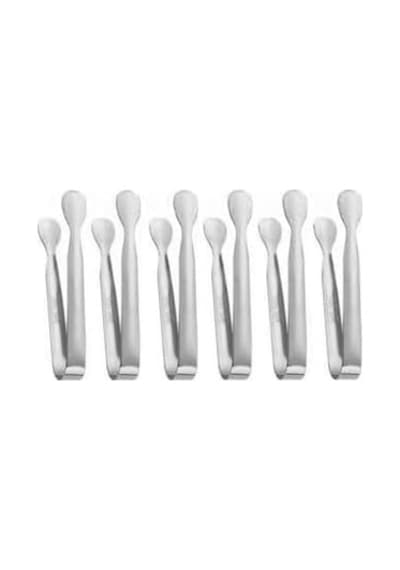 304 Çelik 6 Adet Mini Silver 11 Cm. Buz Ve Şeker Maşası Cin624by-6