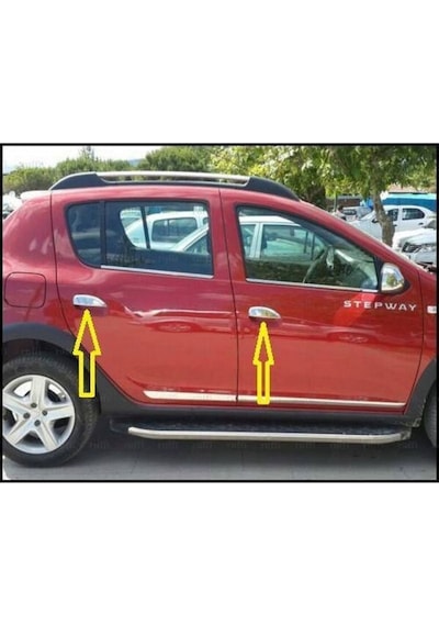 Dacıa Sandero Stepway 2012-2022 Krom Kapı Kolu Paslanmaz Çelik 4 Kapı