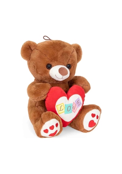4762 Peluş Ayı Kalpli 30 Cm Çok Renkli