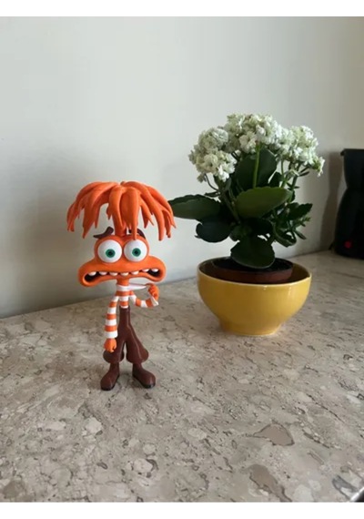 Anxiety Inside Out Eğlenceli Turuncu Saçlı Biblo