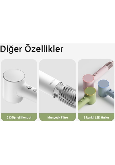 Laifen Mini Saç Kurutma Makinesi - Beyaz
