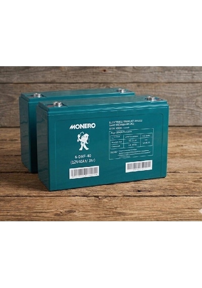 Monero 12v-40ah 32ah Amper Dar 2'li Paket E-bıke Akü-yeni Tarihli Ebatlar: 267x78x170mm