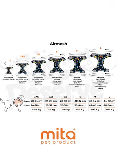 Mita 12 Lı Set Air Mesh M Gögüs Tasması Space Space