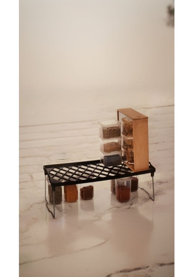 Tabak Bardak Organizer Mutfak Dolap İçi Raf Düzenleyici Plastik 45 X 20 Siyah Tr Diğer
