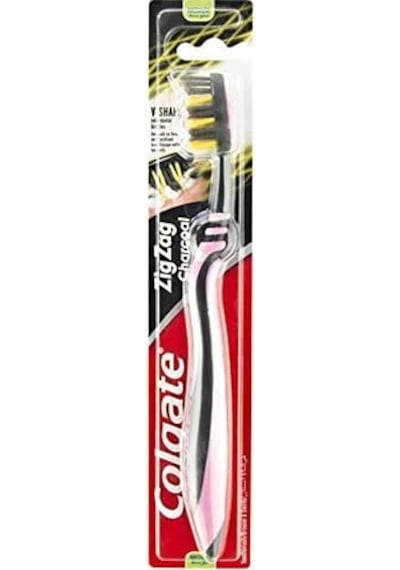 Zigzag Charcoal Diş Arası Temizliği Orta Diş Fırçası Açık Ahşap